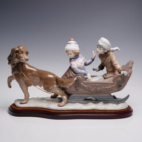 Lladro Porcelain Figurine, Sleigh Ride 1005037