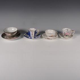 4pc Vintage Occupied Japan Porcelain Cups and Saucers