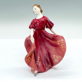 Lady in Red with Flowers, Prototype - Royal Doulton Figurine
