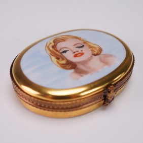Limoges France Marilyn Monroe Porcelain Ring Box Limited Edition