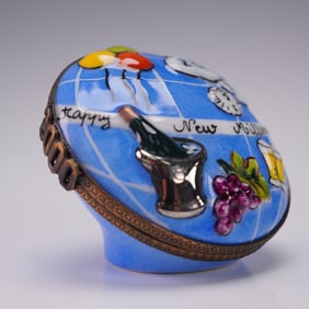Limoges France Ring Box Happy New Millennium with Cake