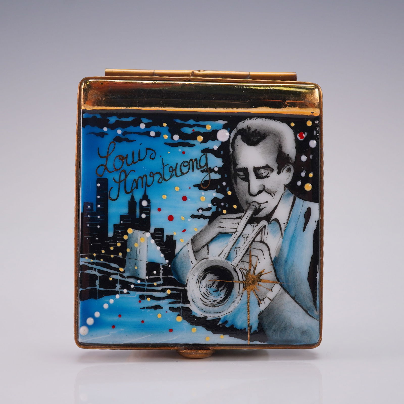 Limoges Porcelain Ring Box Louis Armstrong by Chanille (1 of 4)