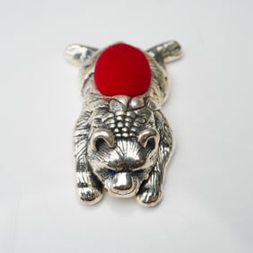 Sterling Silver Russian Bear Pin Cushion