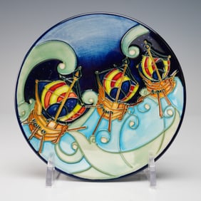 Moorcroft Pottery by Kerry Goodwin Galleons Round Dish