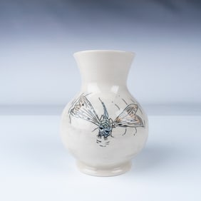 Andrew Hull Pottery Grotesque Insect Design Trial Vase
