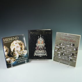3 Reference Books on Porcelain, Clocks & Sterling Silver