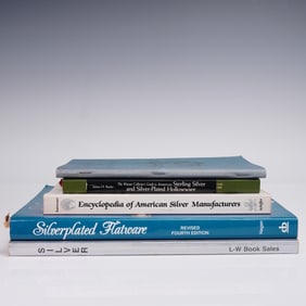 5pc Reference Books on Silverplate and Sterling Silver