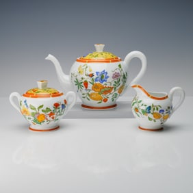 5pc Hermes La Siesta Porcelain Tea Set