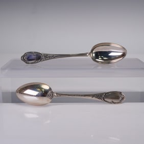 2pc Buccellati Sterling Teaspoons, Monte Mario Pattern