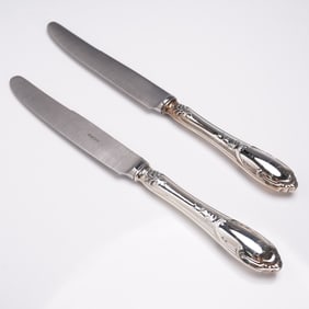 2pc Buccellati Sterling Silver Fruit Knives, Monte Mario Pattern