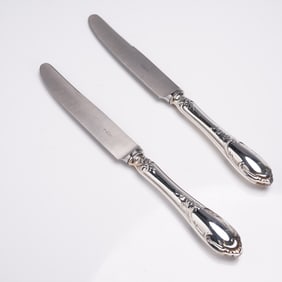 2pc Buccellati Sterling Silver Fruit Knives, Monte Mario Pattern
