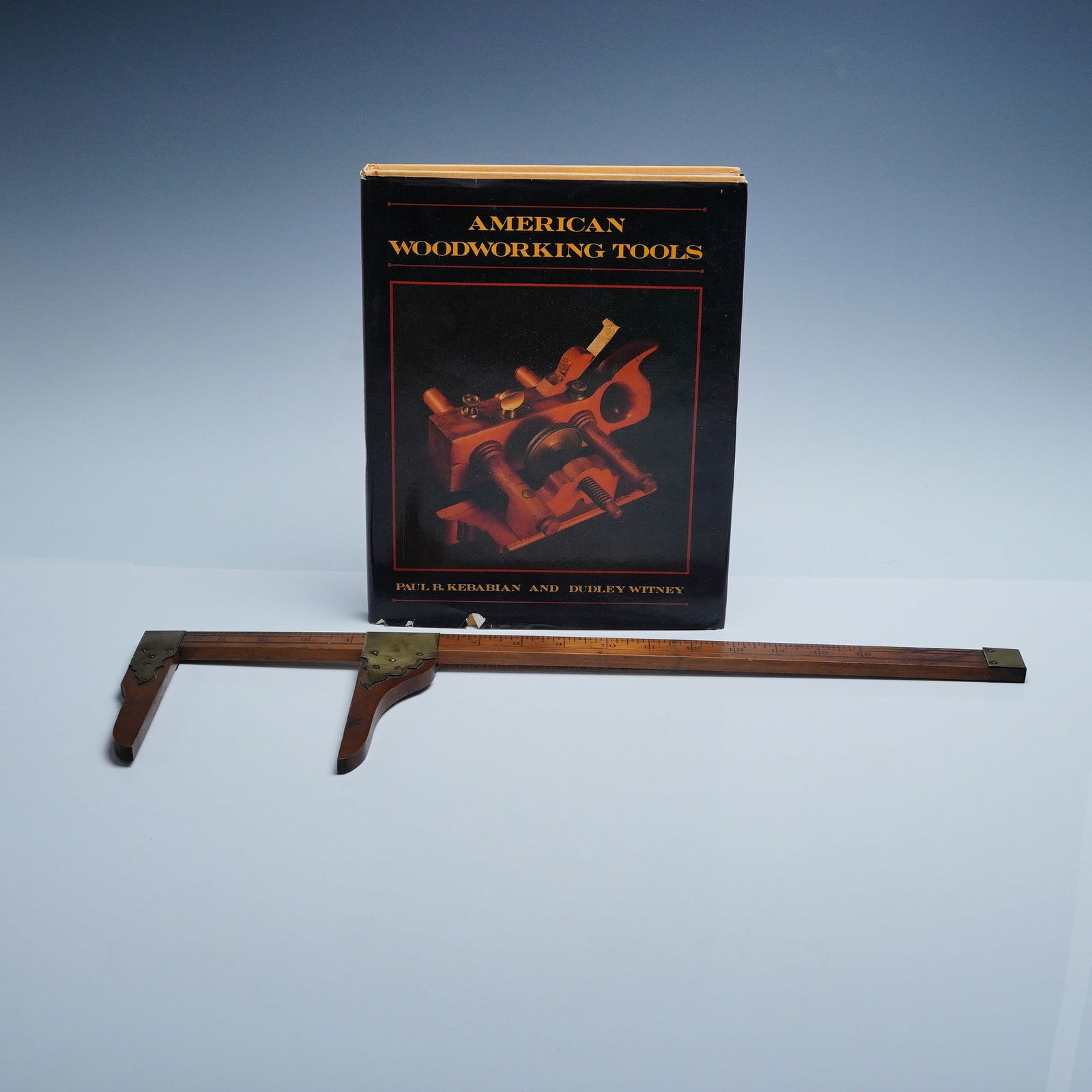 2pc Vintage American Woodworking Tools Book and Wooden Caliper (1 of 4)