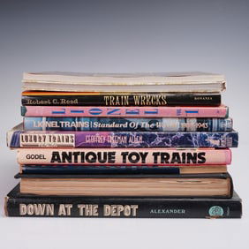 11pc Train Books and Ephemera Collection