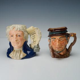 2pc Royal Doulton Character Jugs, Johnny Appleseed & Thomas Jefferson