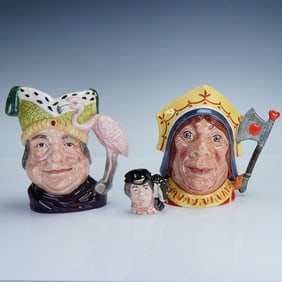 3pc Royal Doulton Character Jugs, Ugly Duchess, Red Queen, Walrus
