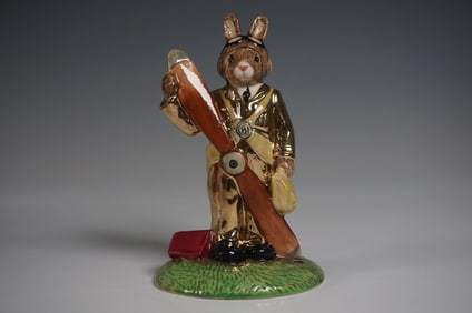 Royal Doulton Colorway Bunnykins Figurine, The Gold Pilot