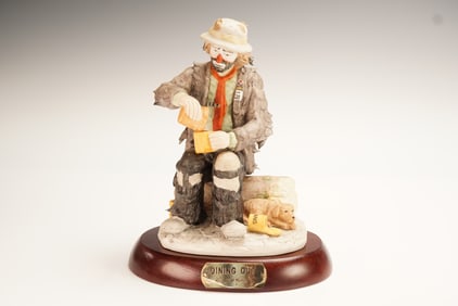 Flambro Emmett Kelly Jr. Figurine, Dining Out 9870