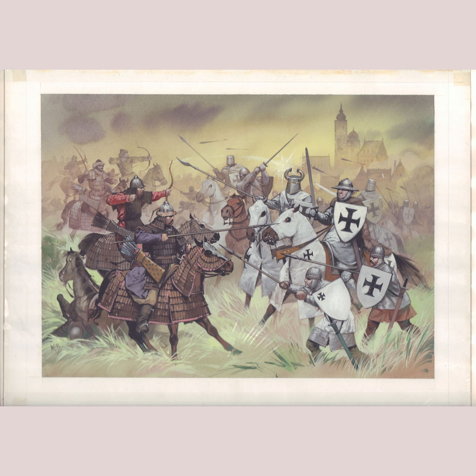 Angus McBride, Original Gouache Illustration Plate 16 Historical Warrior (1 of 1)