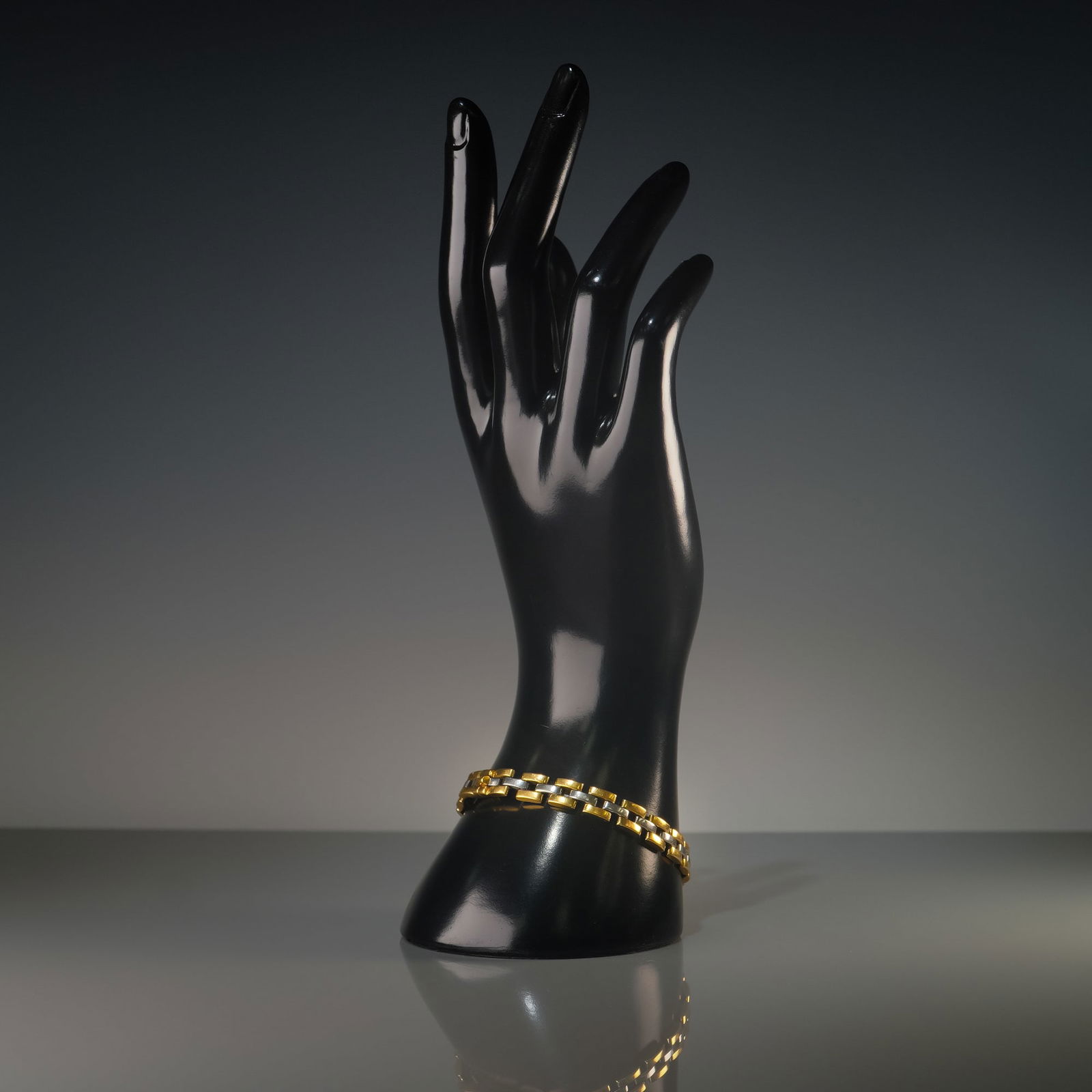 Cartier France Panthere Bracelet Two-Tone 18K Gold & Steel Maillon Link (1 of 7)