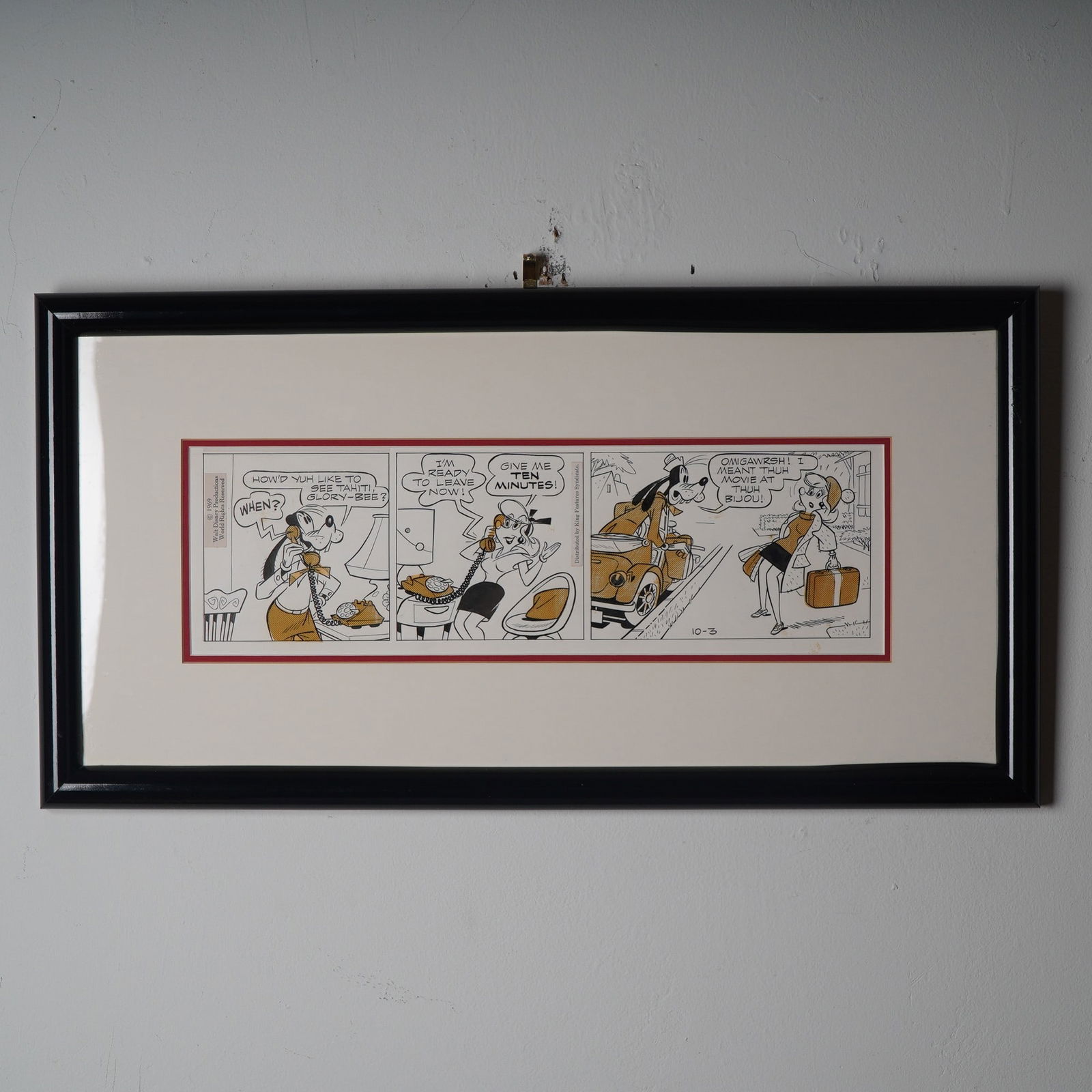 Walt Disney Newspaper Comic Strip Goofy & Glory-Bee (1 of 5)