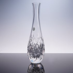 Tiffany and Co Crystal Bud Vase, Sybil Pattern