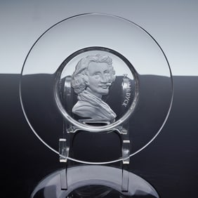 Val St. Lambert Crystal Limited Edition Depicting A. Van Dyck Plate