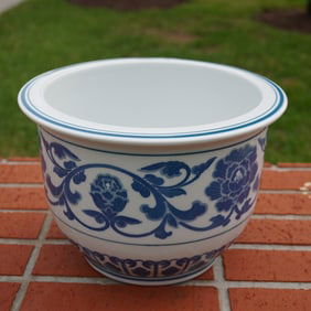 Liling Qunli Porcelain Factory Furong Underglaze-Blue Jardiniere