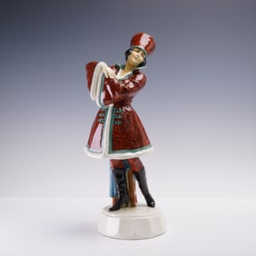 Goldscheider Porcelain by Josef Lorenzl Russian Cossack Figurine, 5397