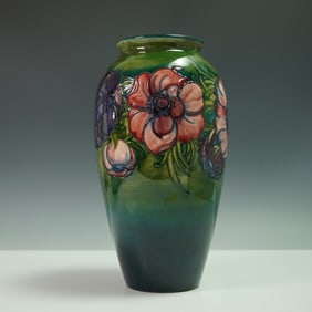 Walter Moorcroft Pottery Vase, Anemone