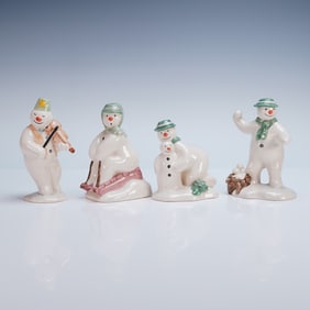 4pc Royal Doulton Porcelain Figurines, The Snowman Storybook Series