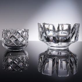 2pc Orrefors Crystal Bowls