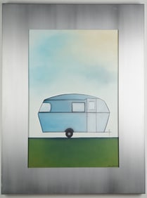 Jessica Stoddart-Ladd, Oil on Wood Canvas, The Camper, Signed