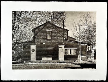 John Baeder (1938) Serigraph House With Trailer signed