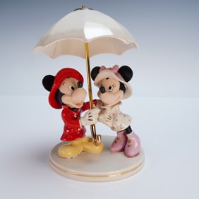 Lenox Mickey and Minnie Singing in the Rain Figurine