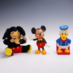 3pc Vintage Mickey and Donald Disney Toys