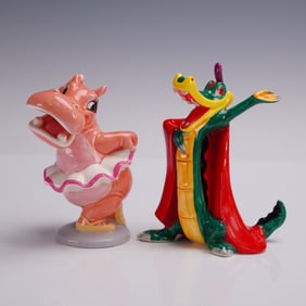2pc Disney Ceramic Figurines, Fantasia Characters