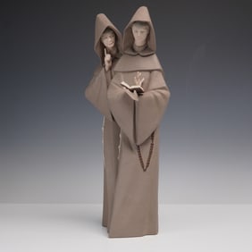Lladro Porcelain Figurine, Monks at Prayer 5155
