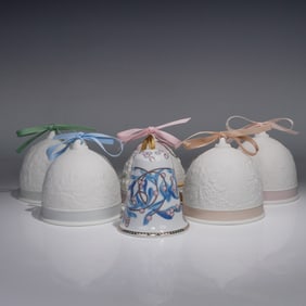 6pc Lladro Porcelain Bell Collection