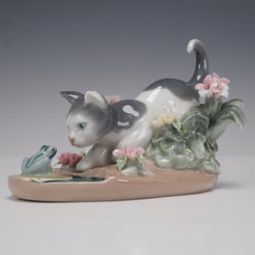 Lladro Porcelain Figurine, Kitty Confrontation 1001442