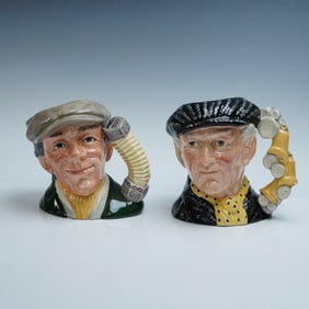2pc Royal Doulton Character Jugs, Busker, Pearly King