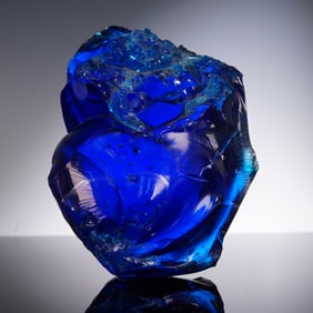 Cobalt Blue Glass Formation with Azure Cresting