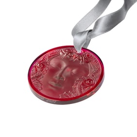 Lalique Crystal Masque De Femme Ornament, Clear Crystal