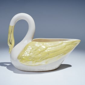 Vintage Belleek Porcelain Swan Dish