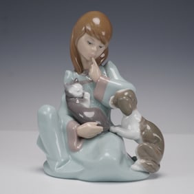 Lladro Porcelain Figurine, Cat Nap 1005640