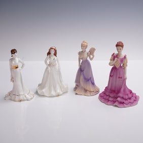 4pc Coalport Figurines, Elegant Ladies in Gowns