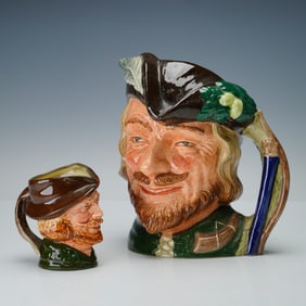2pc Royal Doulton Robin Hood Character Jugs