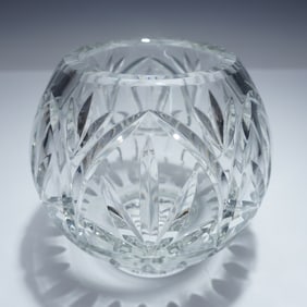 Cut Crystal Rose Bowl Vase