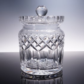 Waterford Crystal Biscuit Jar With Lid, Lismore Pattern