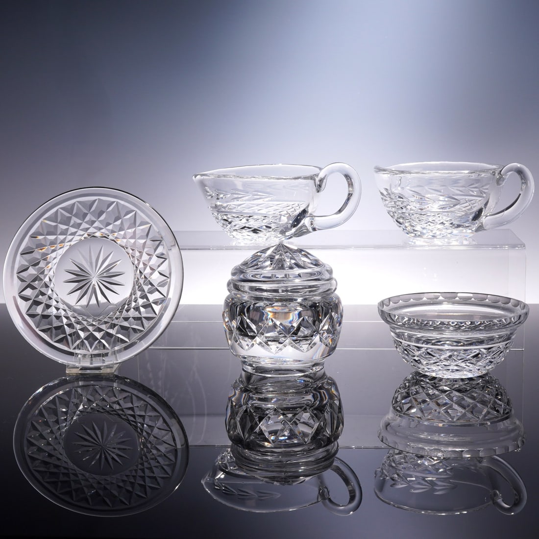 5pc Waterford Crystal Tableware: Sauce boats, Bowl & More (1 of 7)