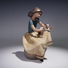 Lladro Porcelain Gres Figurine, Repose 1012169